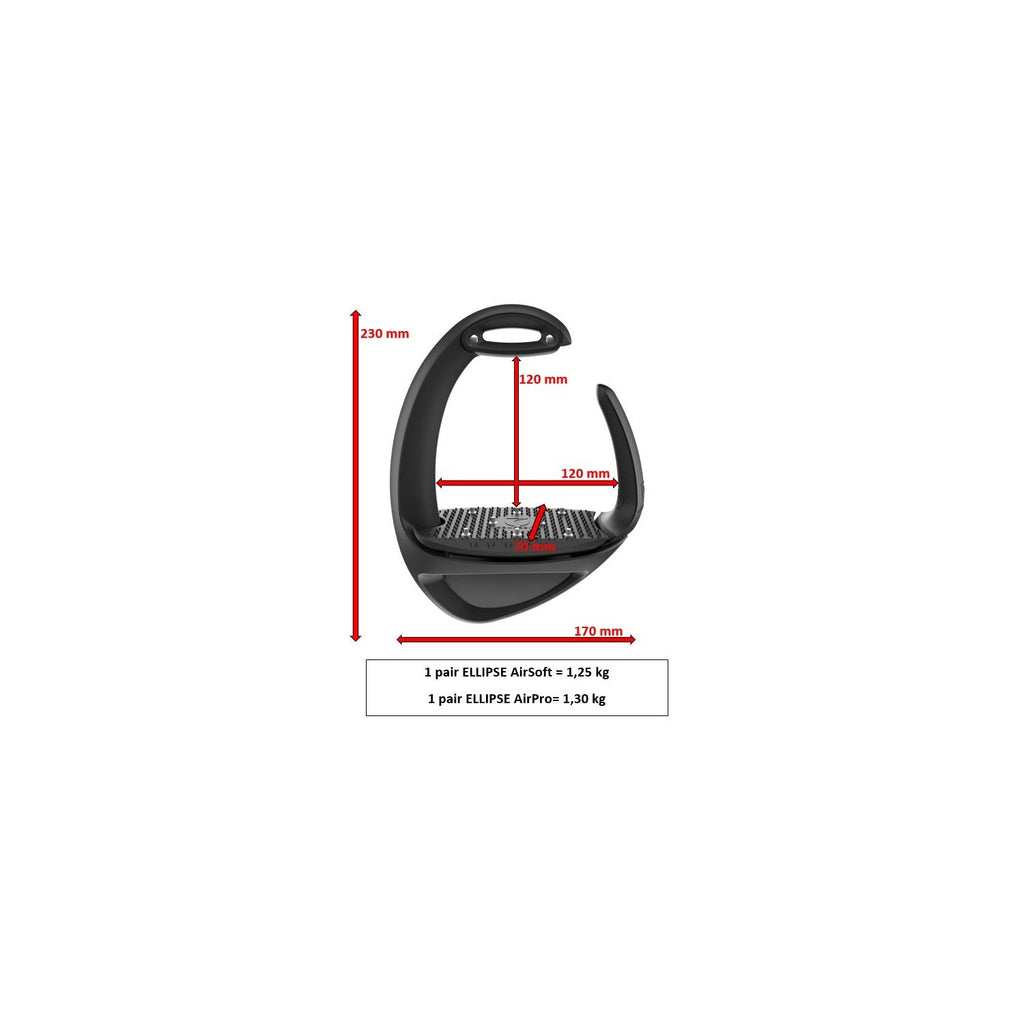 Komforta + Drošības kāpšļi COMPOSITI Ellipse AirPro stirrups